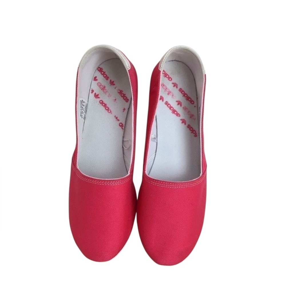ADIDAS cute little ballerina shoes lightweight round toe white sole red/orange 6